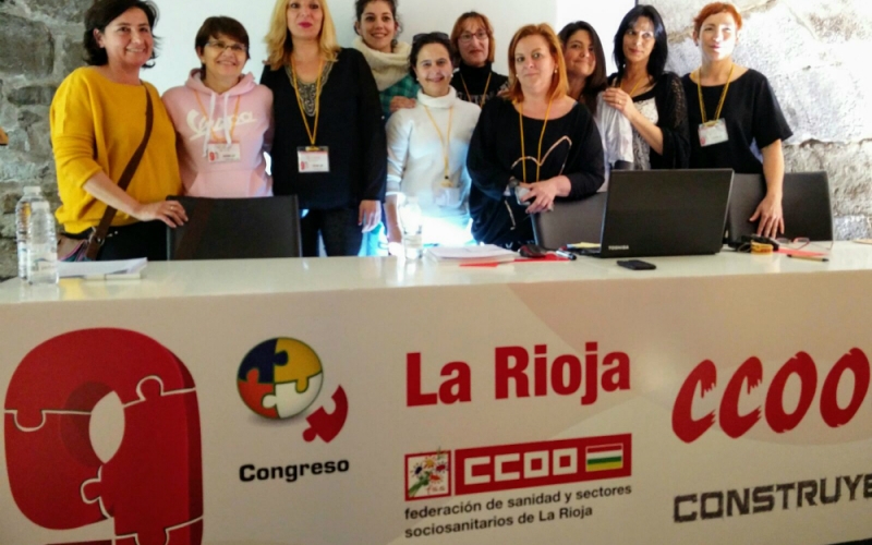 Carmen Martínez Román, nueva secretaria general de la FSS-CCOO de La Rioja, con una Ejecutiva íntegramente femenina