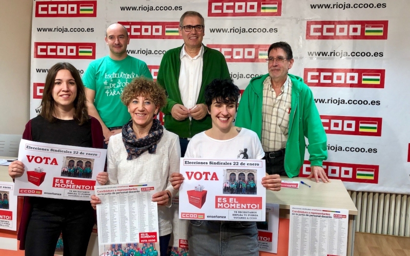 CCOO vuelve a ganar las elecciones sindicales de la Enseñanza Pública en La Rioja
